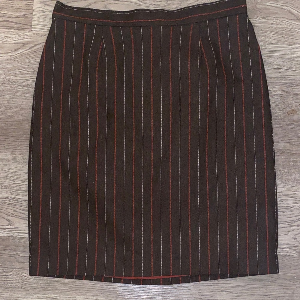 BCBGMaxAzria Brown striped Pencil Skirt